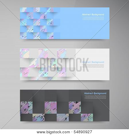 Vector polygon banner white