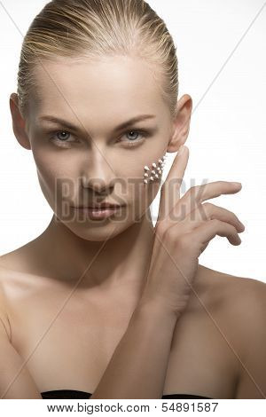 Girl Taking Care Of Her Skin