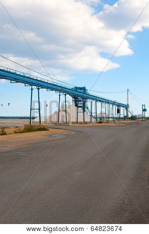 Saltworks in Alicante province Santa Pola Valencian Community at spain