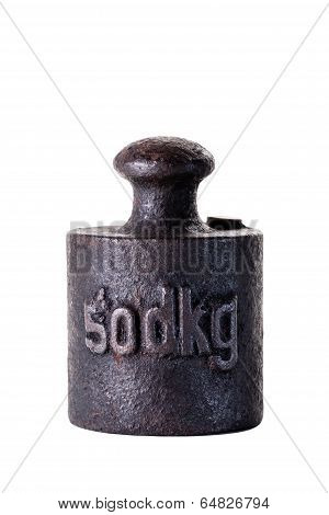 Vintage iron 50 dkg weight.