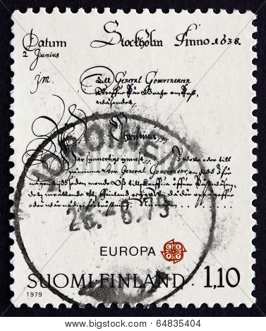 Postage Stamp Finland 1979 Letter Of Queen Christina To Per Brah