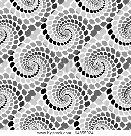 Design Seamless Monochrome Helix Movement Snakeskin Pattern