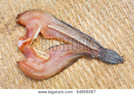 Smoke Dried Striped Snakehead Fish