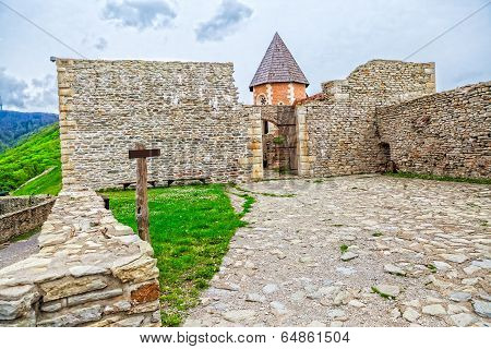 Chapel and walls on Medvedgrad castle