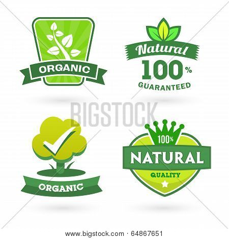 Set Of Organic-bio Labels