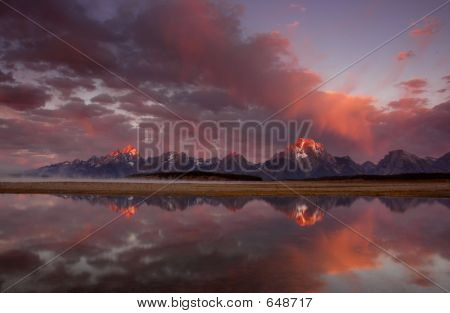 First Light In Grand Teton NP