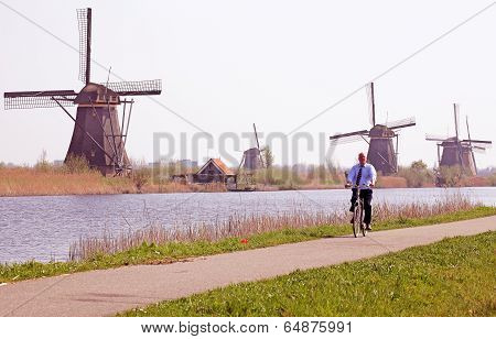 Windmills At Kinderdijk, Netherlands