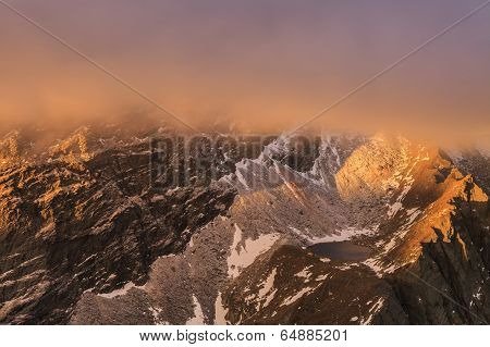 Caltun Lake In Fagaras Mountains