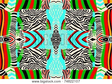 African print with zebra skin