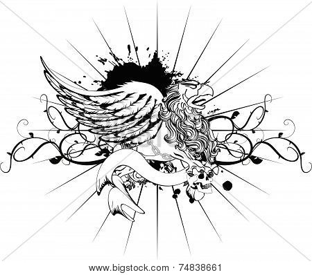 gryphon tattoo tshirt coat of arms6