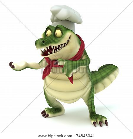 Chef croc showing pose
