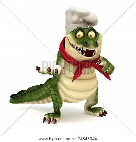 Chef croc showing pose
