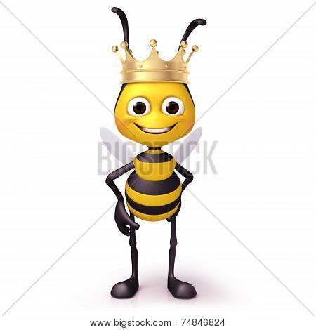 Bee with crown