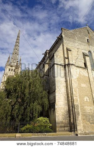 St Michel cathedral high tower in bordeaux, france