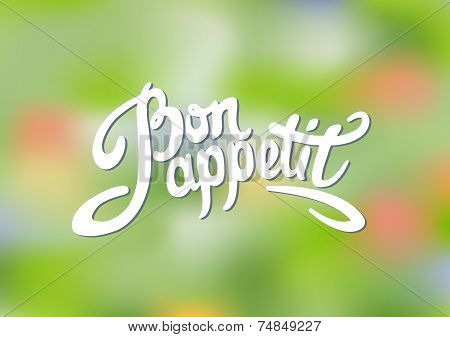 Bon appetit hand drawn lettering