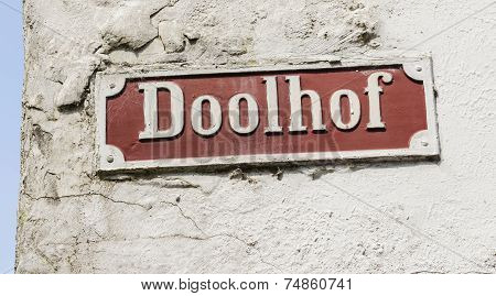 Old Street Sign Doolhof In Volendam