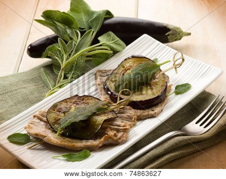 saltimbocca with eggplants