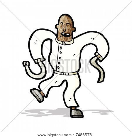 cartoon mad man in straight jacket