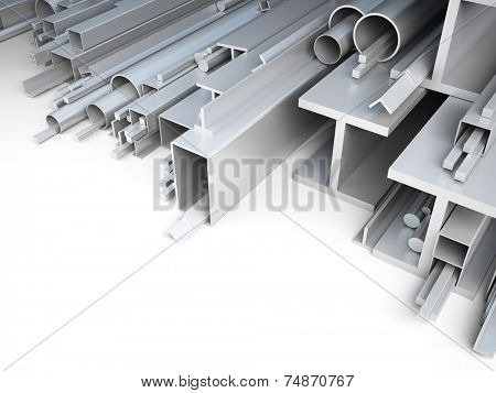 3d image of different metal profile