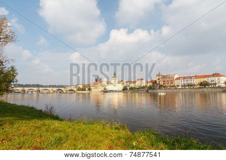 View Of The Charles Bridge, Prague.