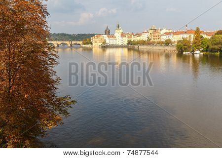 View Of The Charles Bridge, Prague.