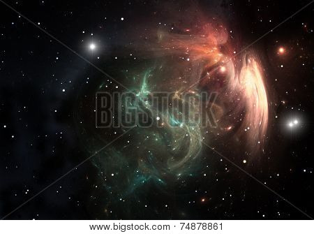 Space Nebula That Results After The Supernova Explosion