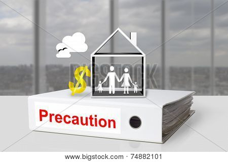 Office Binder Family House Symbol Precaution Dollar Symbol