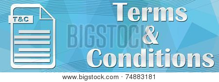 Terms And Conditions Blue Background