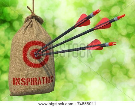 Inspiration - Arrows Hit in Red Target.
