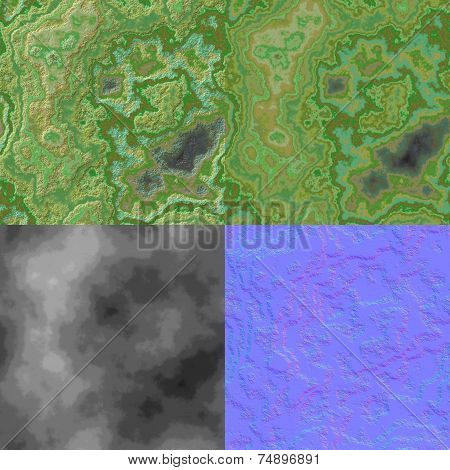 Layered Stone Seamless Generated Texture (with Diffuse, Bump And