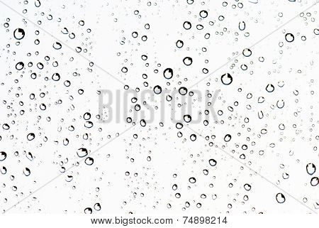 Drops of water on glass