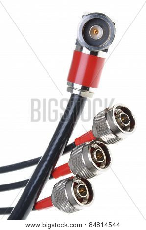 Coaxial cables with connectors
