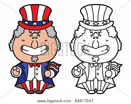 Uncle Sam coloring page