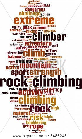 Rock Climbing Word Cloud