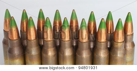 Rifle Cartridges With Green Bullets