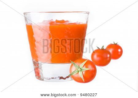 Tomates e suco