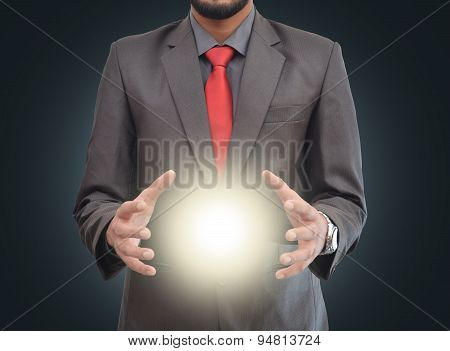 Men showing magic
