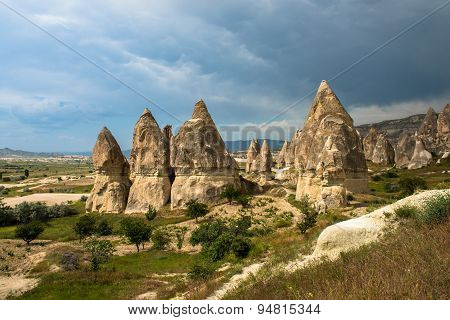 Rock formations of Cappadocia in Central Anatolia Turkey