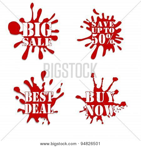 Sale Blot Collection Red