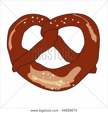 brezel vector illustration of german pastry bread