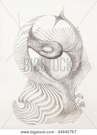 Surreal Hand Drawing, Decorative Artwork