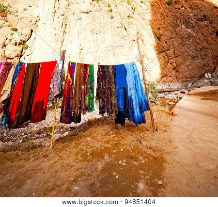 In Todra Gorge Morocco Africa And Scarf Shop