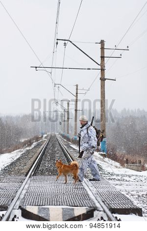 The Hunter With His Dog Pass Railway
