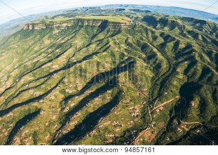 Flying Rural Landscape