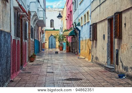 Streets of old town Rabat medina, Morocco