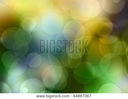 Green blurred background with bokeh. Shiny day