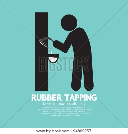 Black Symbol Rubber Tapping.