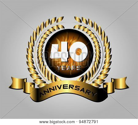 40 year anniversary golden label, 40th anniversary