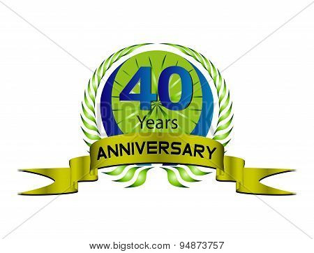 40 year anniversary golden label, 40th anniversary