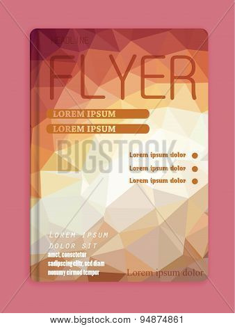 Brochure Template. Colorful Background Design, Vector Illustration